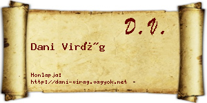 Dani Virág névjegykártya